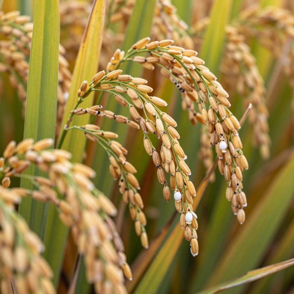 The grain plant from which rice is derived