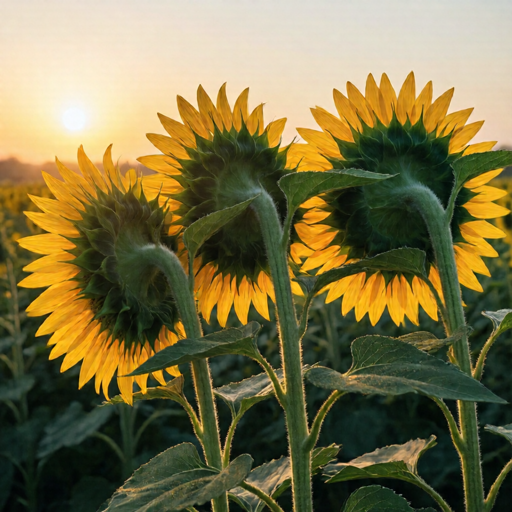 Sunflowers and the sun