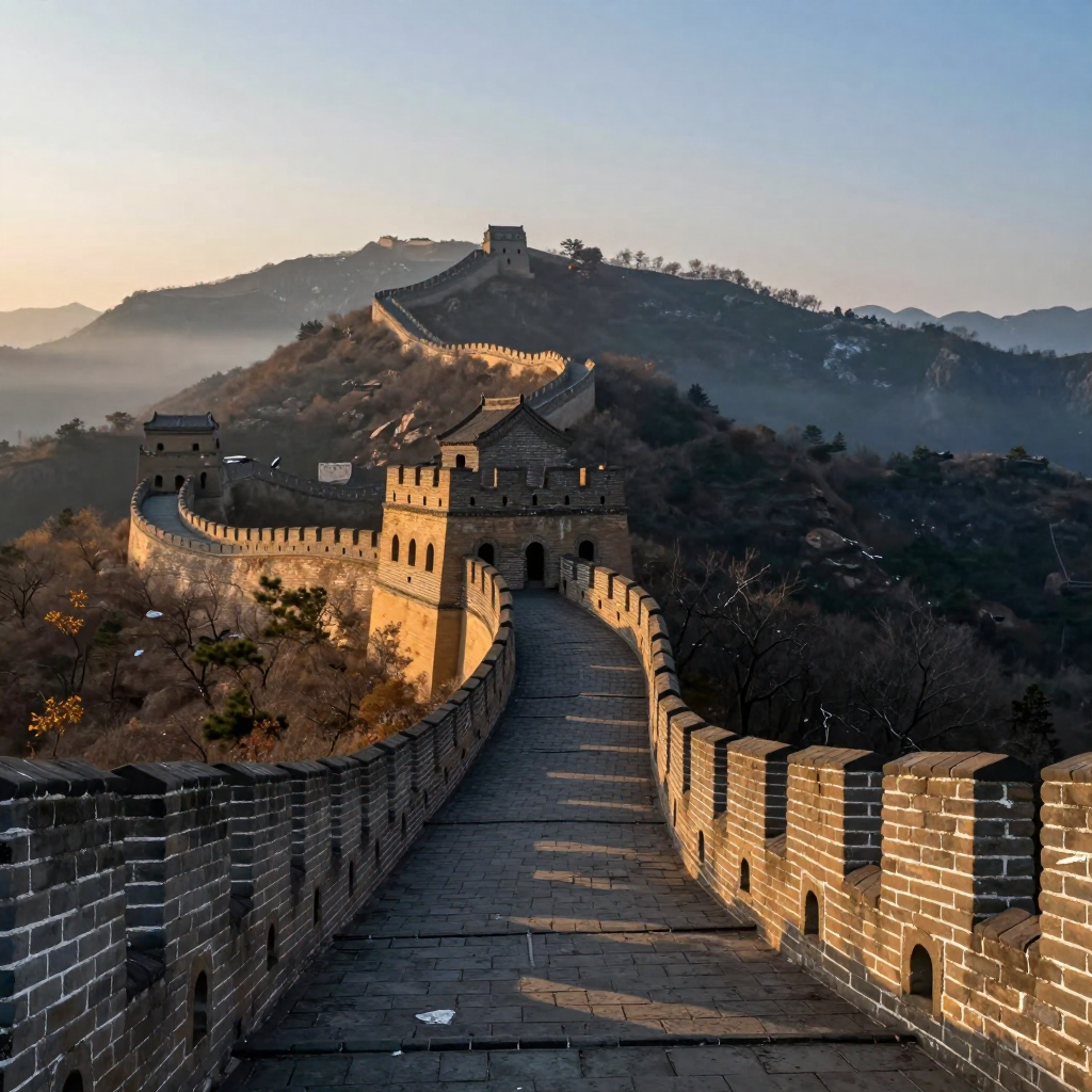The Great Wall of China at the corresponding time when Los Angeles is at 3 PM